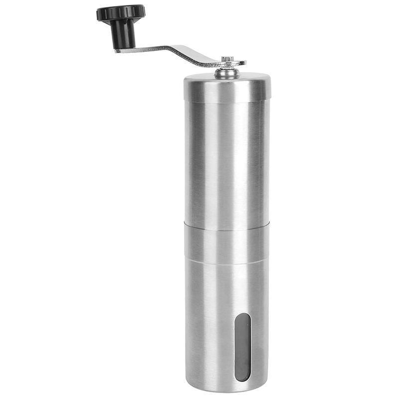 18.8cm Manual Coffee Bean Grinder Stainless Steel Hand Coffee Mill Ceramic Burr