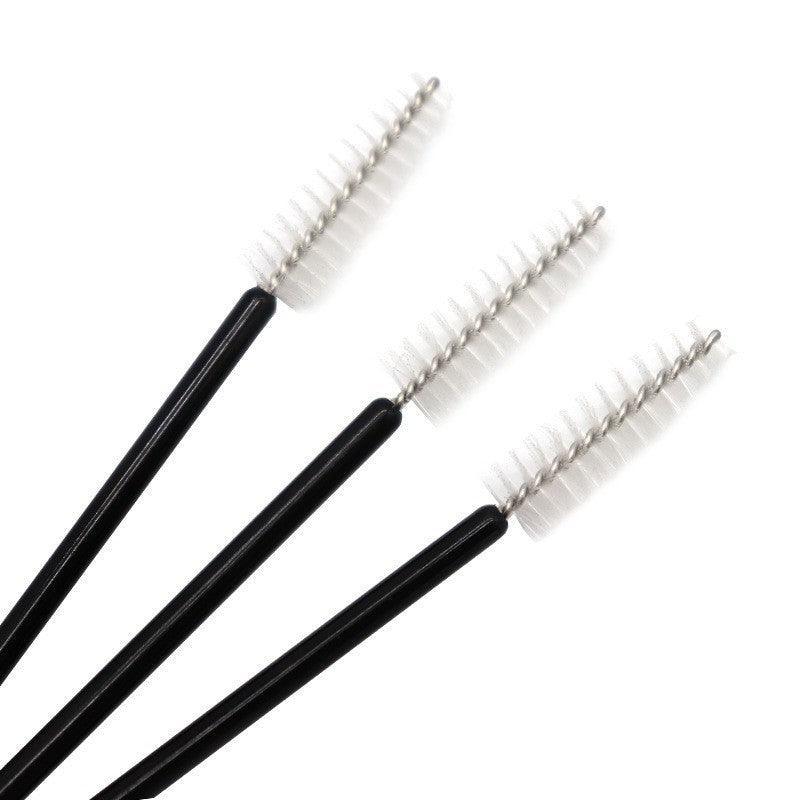 50X Disposable Mascara Wands Eyelash Brushes Applicator Lash Extension Brush - Black+Clear