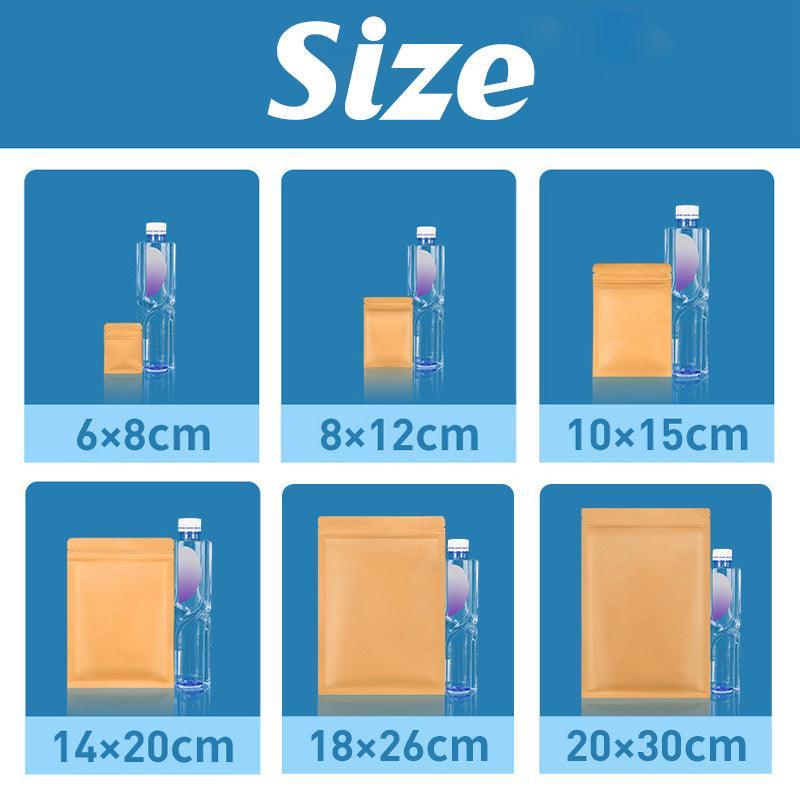 Kraft Paper Mylar Storage Self Seal Packing Pouches Aluminum Foil Packaging Bag - 6*8cm