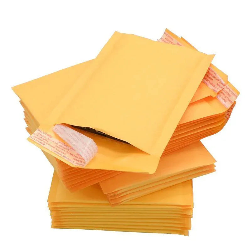 25PCS Poly Bubble Mailer Yellow Colour Multi-Size Plastic Padded Bag - 25PCS-23*29CM