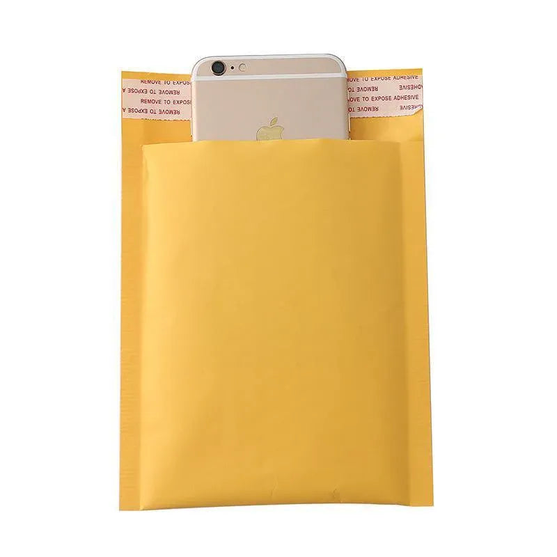 25PCS Poly Bubble Mailer Yellow Colour Multi-Size Plastic Padded Bag - 25PCS-11*12.5CM