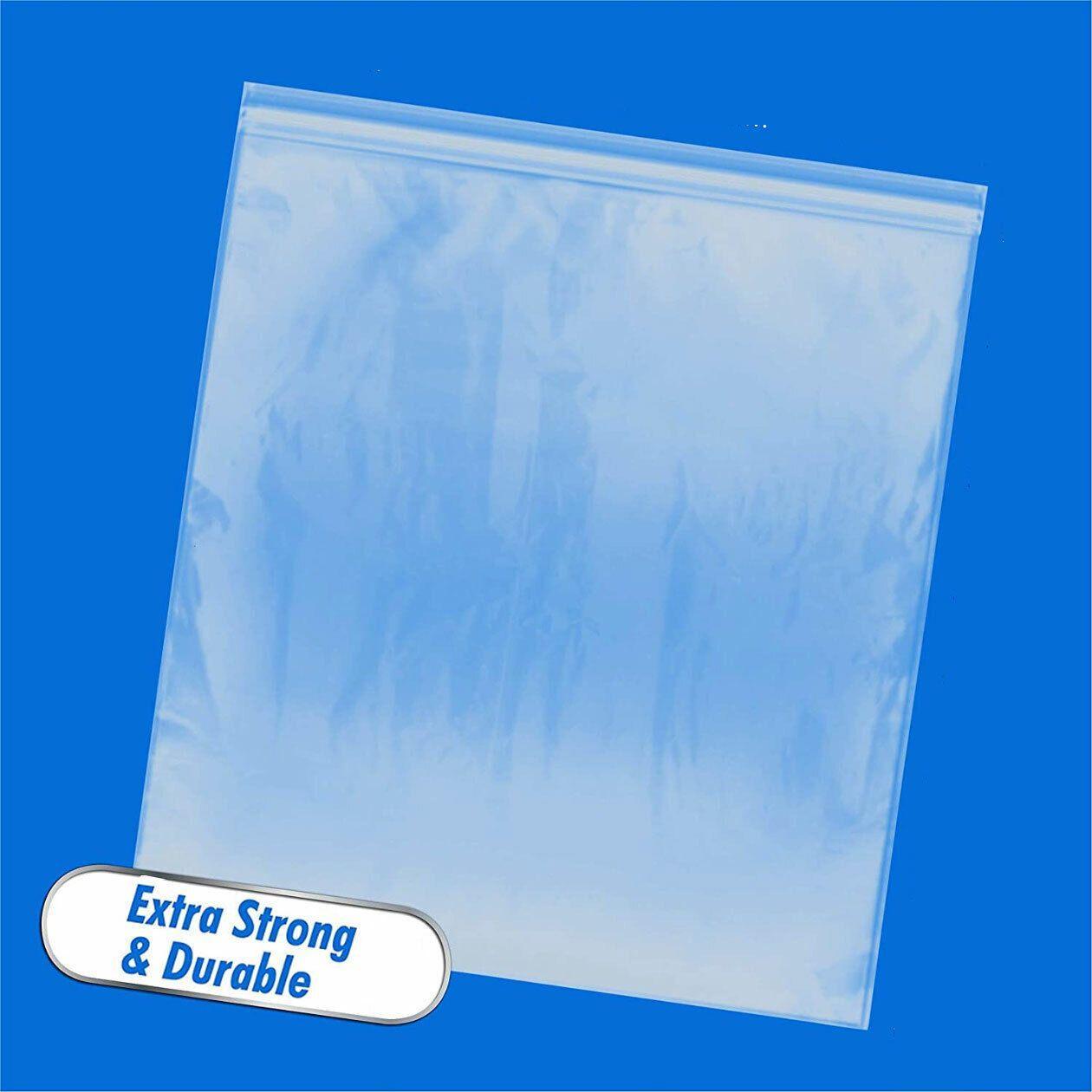 100X Bulk Clear Resealable PE Plastic Zip Bags - 15*22cm 100PCS
