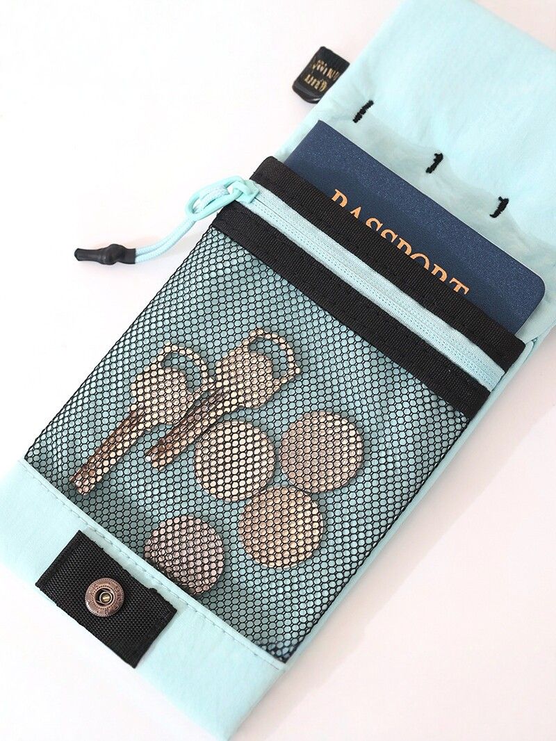 Blue Crossbody Phone Bag - Compact Travel Wallet with Large Capacity Multi Compartment Storage, Wear Resistant Shoulder Pouch for Phone, Coins and Daily Essentials