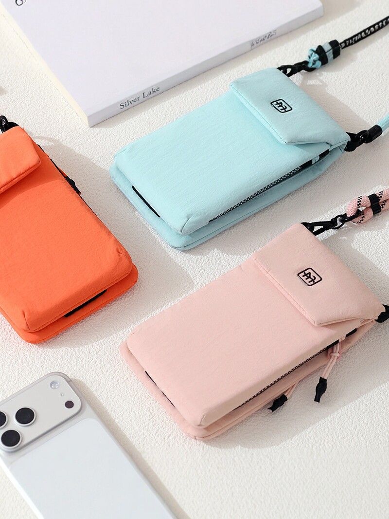 Blue Crossbody Phone Bag - Compact Travel Wallet with Large Capacity Multi Compartment Storage, Wear Resistant Shoulder Pouch for Phone, Coins and Daily Essentials