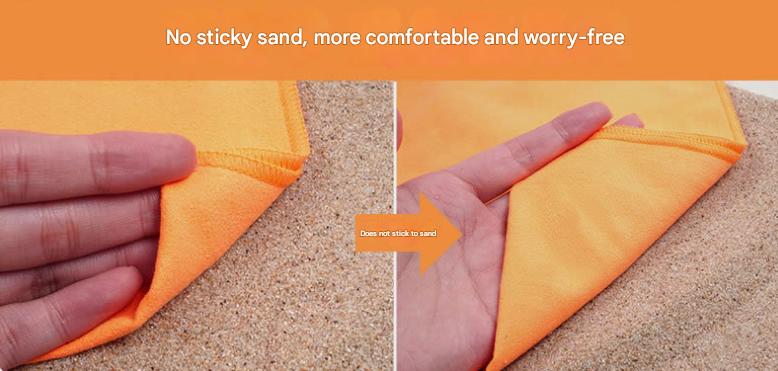 2-Piece Dark Blue Quick-Dry Microfiber Sports Towel with Travel Case - Compact & Absorbent for Gym, Swimming & Camping