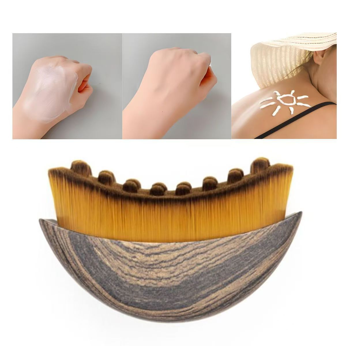 2-PCS Lymphatic Contour Face Brush – Plastic Handle with Nylon Bristles for Facial Massage and Lymphatic Drainage in Australia