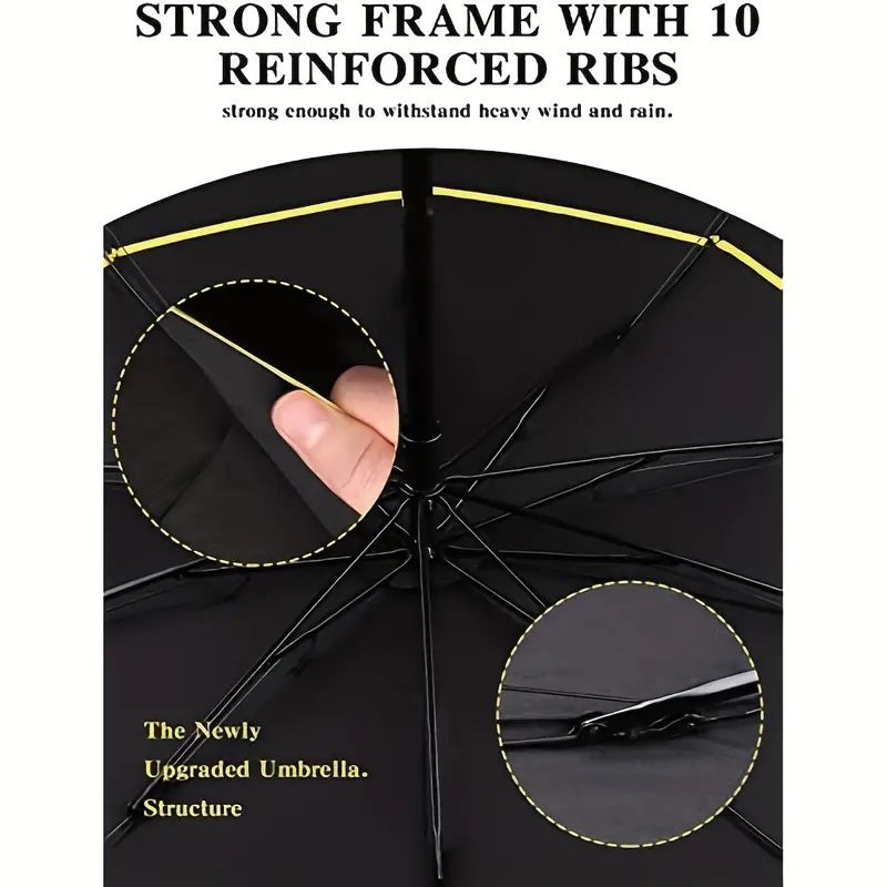 Wine Red Compact 3-Fold Automatic Golf Umbrella (Dia 42 Inch) + Waterproof Thermal Half Shoe Covers (S Size) with Anti Slip Elastic Strap– Windproof & Stainproof Full Body Rain Protection Kit for Golf, Cycling and Outdoor Activities