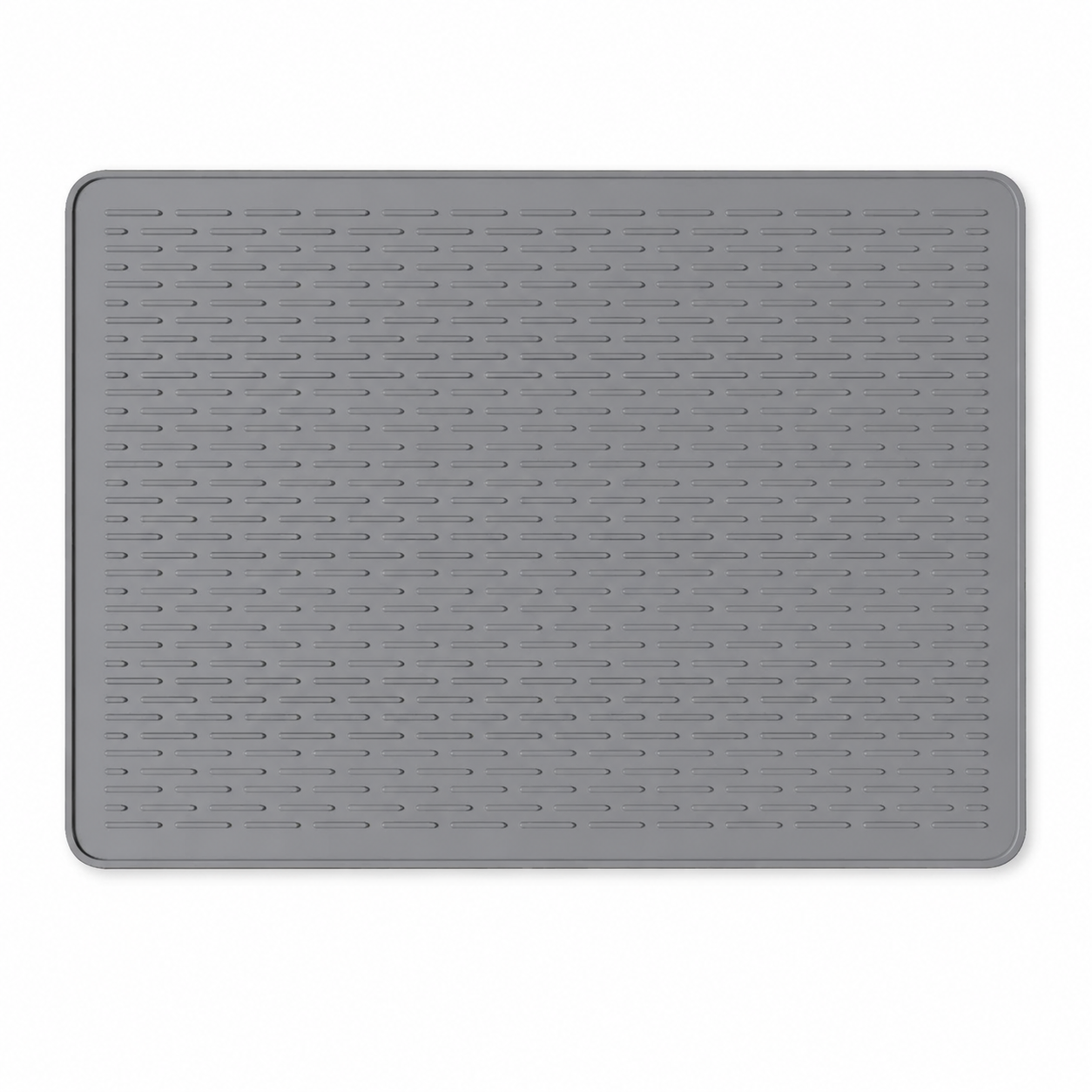Gray Extra Large Silicone Countertop Protector & Dish Drying Mat - Dishwasher Safe ( 76x53cm)