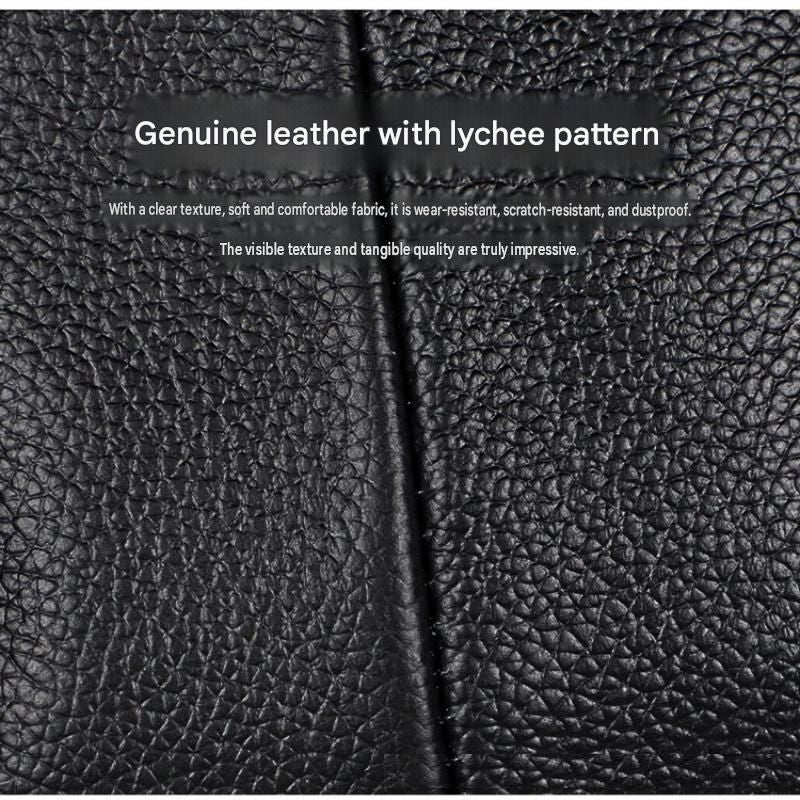 Dark brown Leather Belt Phone Pouch - Multi-Pocket Waist Bag with Shoulder Strap, Durable Zipper Closure for Work, Cycling & Daily Carry